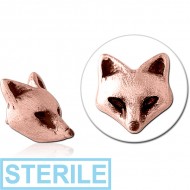 STERILE ROSE GOLD PVD COATED SURGICAL STEEL MICRO ATTACHMENT FOR 1.2MM INTERNALLY THREADED PINS PIERCING