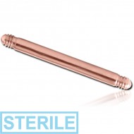 STERILE ROSE GOLD PVD COATED SURGICAL STEEL MICRO BARBELL PIN PIERCING