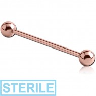 STERILE ROSE GOLD PVD COATED SURGICAL STEEL MICRO BARBELL