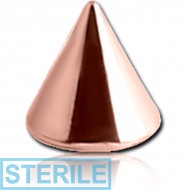 STERILE ROSE GOLD PVD COATED SURGICAL STEEL MICRO CONE PIERCING