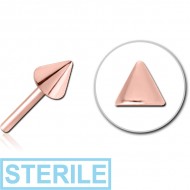 STERILE ROSE GOLD PVD COATED SURGICAL STEEL THREADLESS ATTACHMENT - CONE PIERCING