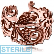 STERILE ROSE GOLD PVD COATED SURGICAL STEEL EAR CUFF - NATURE SCENE PIERCING