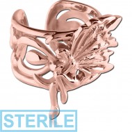 STERILE ROSE GOLD PVD COATED SURGICAL STEEL EAR CUFF - FAIRY PIERCING