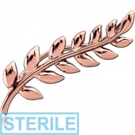 STERILE ROSE GOLD PVD COATED SURGICAL STEEL EAR VINE - LEFT PIERCING