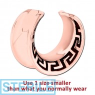 STERILE ROSE GOLD PVD COATED SURGICAL STEEL HALF TUNNEL PIERCING