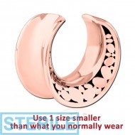 STERILE ROSE GOLD PVD COATED SURGICAL STEEL HALF TUNNEL PIERCING