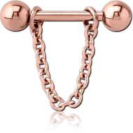 ROSE GOLD PVD COATED SURGICAL STEEL CHAIN NIPPLE SHIELD