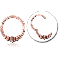 ROSE GOLD PVD COATED SURGICAL STEEL HINGED SEGMENT CLICKER