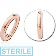STERILE ROSE GOLD PVD COATED SURGICAL STEEL MULTI PURPOSE CLICKER PIERCING