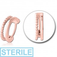 STERILE ROSE GOLD PVD COATED SURGICAL STEEL MULTI PURPOSE CLICKER PIERCING