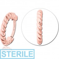 STERILE ROSE GOLD PVD COATED SURGICAL STEEL MULTI PURPOSE CLICKER PIERCING