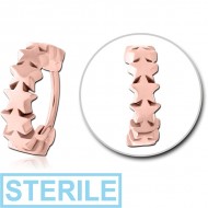 STERILE ROSE GOLD PVD COATED SURGICAL STEEL MULTI PURPOSE CLICKER PIERCING