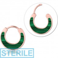 STERILE ROSE GOLD PVD COATED SURGICAL STEEL MULTI PURPOSE CLICKER PIERCING