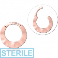 STERILE ROSE GOLD PVD COATED SURGICAL STEEL MULTI PURPOSE CLICKER PIERCING