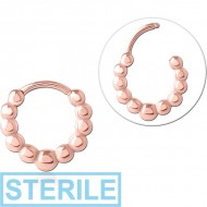 STERILE ROSE GOLD PVD COATED SURGICAL STEEL MULTI PURPOSE CLICKER PIERCING
