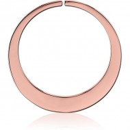 STERILE ROSE GOLD PVD COATED SURGICAL STEEL HOOP EARRINGS FOR TUNNEL - ROUND