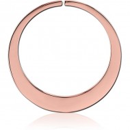 STERILE ROSE GOLD PVD COATED SURGICAL STEEL HOOP EARRINGS FOR TUNNEL - ROUND PIERCING
