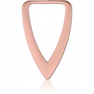 STERILE ROSE GOLD PVD COATED SURGICAL STEEL HOOP EARRINGS FOR TUNNEL - TOOTH