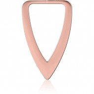 STERILE ROSE GOLD PVD COATED SURGICAL STEEL HOOP EARRINGS FOR TUNNEL - TOOTH PIERCING
