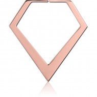 STERILE ROSE GOLD PVD COATED SURGICAL STEEL HOOP EARRINGS FOR TUNNEL PIERCING