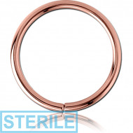 STERILE STERLING SILVER 925 GOLD PVD COATED SEAMLESS RING PIERCING