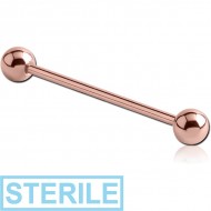STERILE ROSE GOLD PVD COATED TITANIUM BARBELL