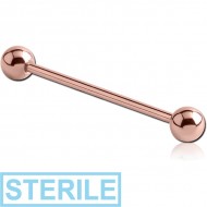 STERILE ROSE GOLD PVD COATED TITANIUM MICRO BARBELL PIERCING