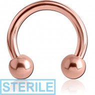 STERILE ROSE GOLD PVD COATED TITANIUM MICRO CIRCULAR BARBELL