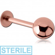 STERILE ROSE GOLD PVD COATED TITANIUM MICRO LABRET PIERCING