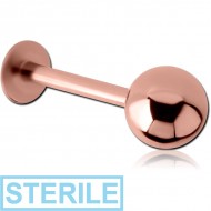 STERILE ROSE GOLD PVD COATED TITANIUM MICRO LABRET