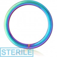 STERILE RAINBOW PVD COATED SURGICAL STEEL SEAMLESS RING