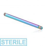 STERILE RAINBOW PVD COATED SURGICAL STEEL MICRO BARBELL PIN