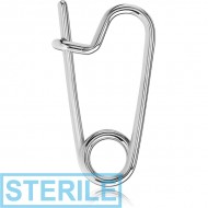 STERILE SURGICAL STEEL SAFETY PIN PIERCING