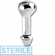 STERILE SURGICAL STEEL ATTACHMENT FOR BALL CLOSURE RING - PENIS PIERCING
