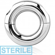 STERILE SURGICAL STEEL SCREWED SMOOTH SEGMENT RING PIERCING