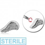 STERILE SURGICAL STEEL ATTACHMENT FOR 1.6 MM THREADED PIN - WING PIERCING