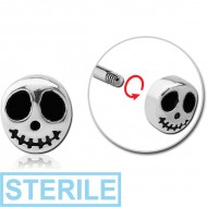 STERILE SURGICAL STEEL ATTACHMENT FOR 1.6 MM THREADED PINS - GHOST PIERCING