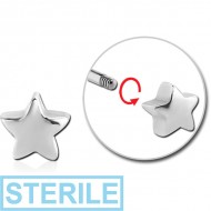 STERILE SURGICAL STEEL ATTACHMENT FOR 1.6 MM THREADED PINS - STAR PIERCING