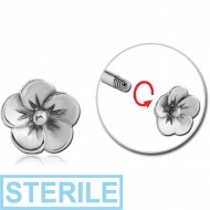 STERILE SURGICAL STEEL ATTACHMENT FOR 1.6 MM THREADED PINS - FLOWER PIERCING