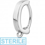 STERILE SURGICAL STEEL BELLY CLICKER - WITH HOOP PIERCING