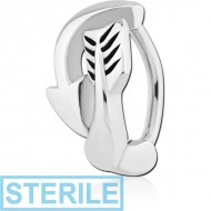STERILE SURGICAL STEEL BELLY CLICKER - ARROW PIERCING