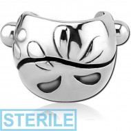 STERILE SURGICAL STEEL CARTILAGE SHIELD PIERCING