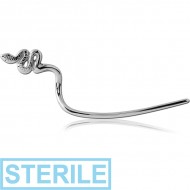 STERILE SURGICAL STEEL EYEBROW - SNAKE RIGHT PIERCING