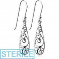 STERILE SURGICAL STEEL EARRINGS PAIR PIERCING