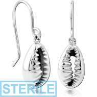 STERILE SURGICAL STEEL EARRINGS - SHELL PIERCING