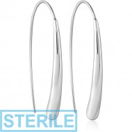 STERILE SURGICAL STEEL EARRINGS PAIR PIERCING