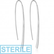 STERILE SURGICAL STEEL EARRINGS PAIR PIERCING