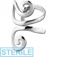 STERILE SURGICAL STEEL EAR CUFF - TRIBLE PIERCING