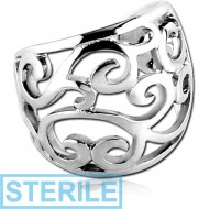 STERILE SURGICAL STEEL EAR CUFF - FILIGREE PIERCING