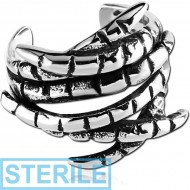 STERILE SURGICAL STEEL EAR CUFF - CLAWS PIERCING